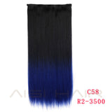 AISI HAIR 22 inch(55cm)  Long Straight Women Clip in Hair Extensions