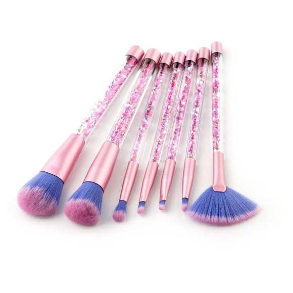 7pcs Glitter Crystal Makeup Brush Set